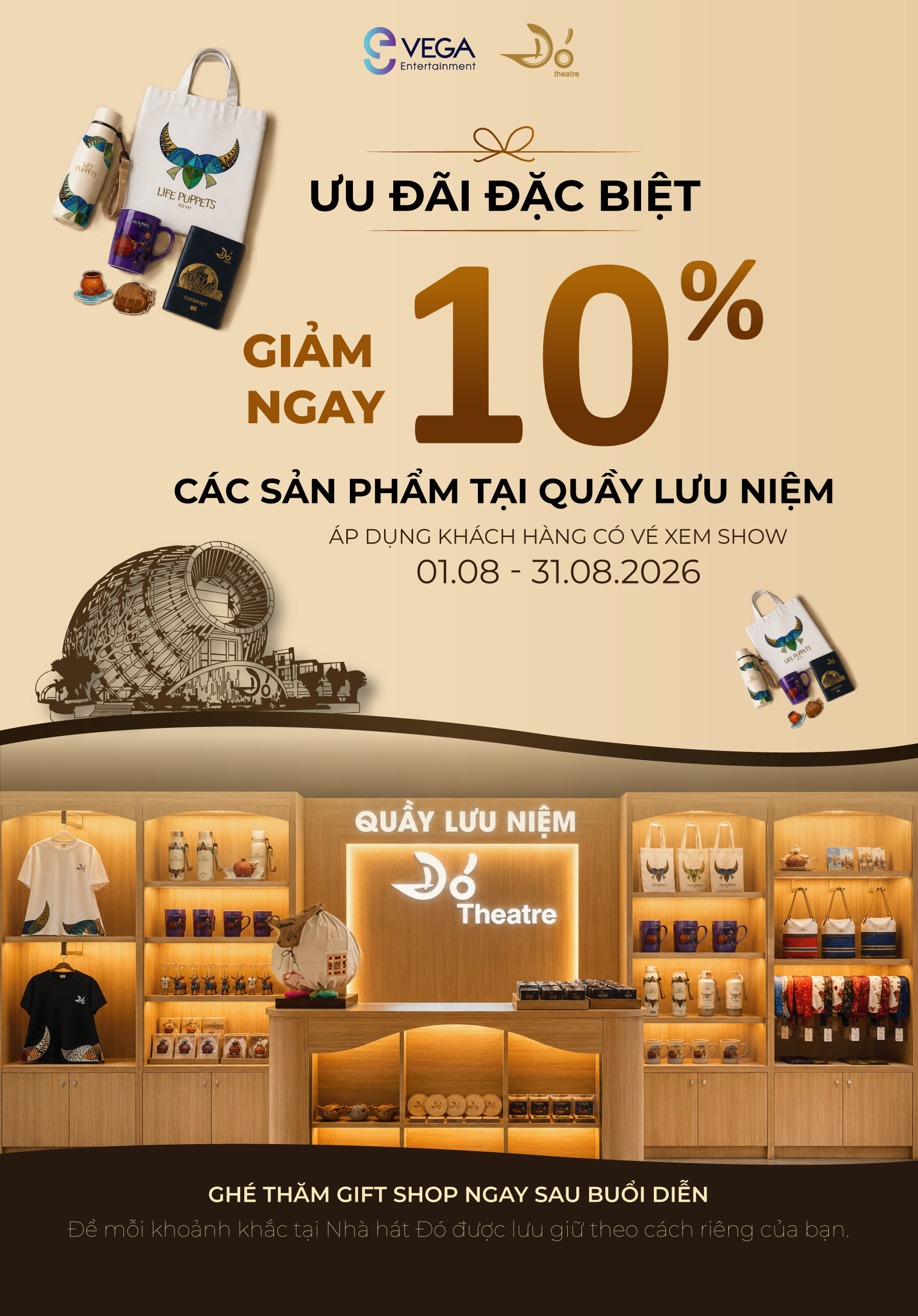 ƯU ĐÃI 10% QUẦY LƯU NIỆM  - MANG MỘT PHẦN KÝ ỨC ĐÓ VỀ NHÀ